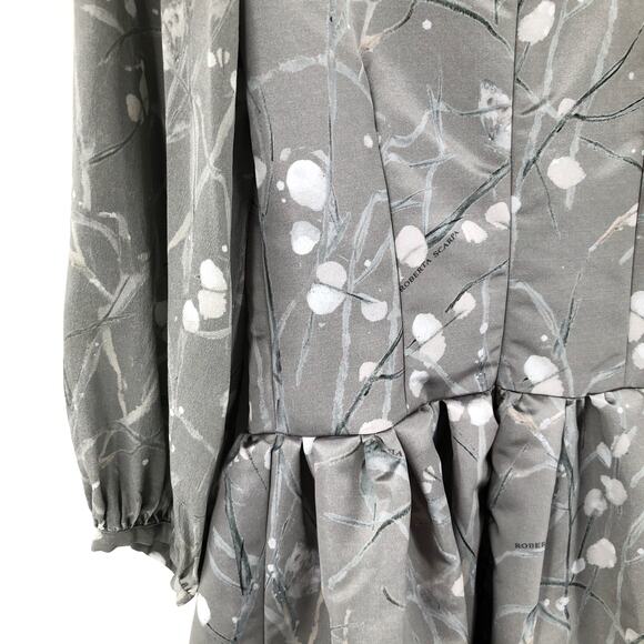 Roberta Scarpa Italy Grey Satin Gown Sz 6 NWT $550 - Picture 7 of 9